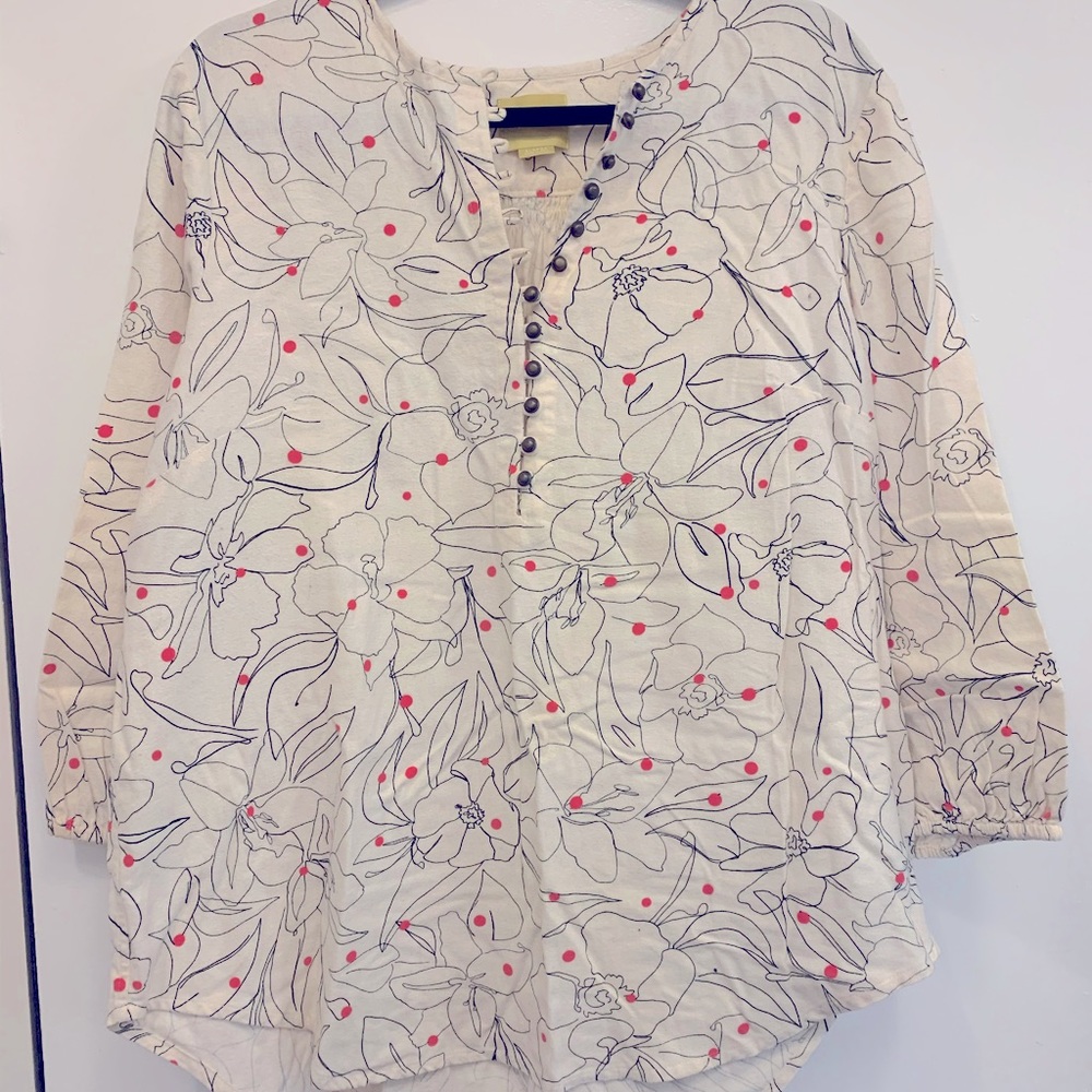 ANTHROPOLOGIE Maeve Blouse with Bell Sleeve, XL